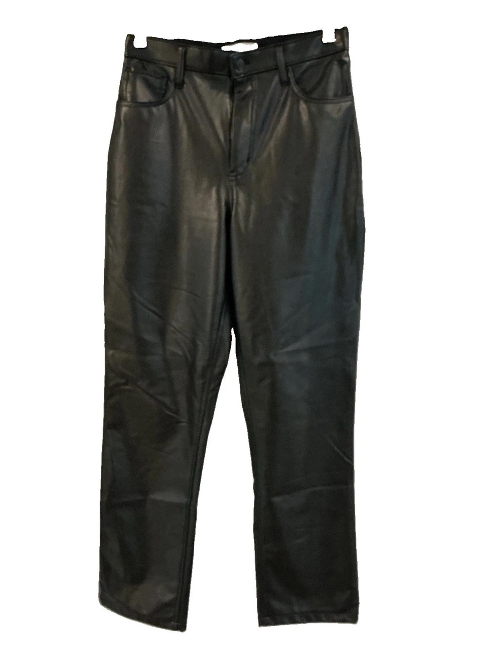 Abercrombie & Fitch Black Faux Leather Straight pants, 8/29 curve love